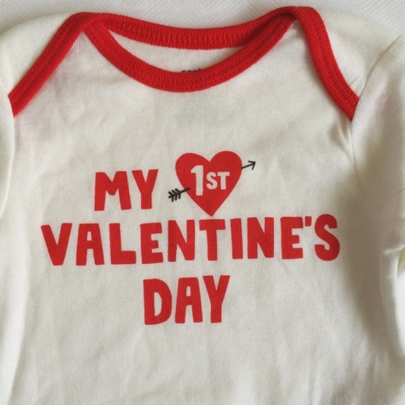 NEW carter's 1st valentines day long sleeve bodysuit diaper shirt 3 months baby - Picture 2 of 8